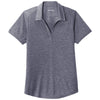 Sport-Tek Women's True Navy Heather PosiCharge Tri-Blend Wicking Polo