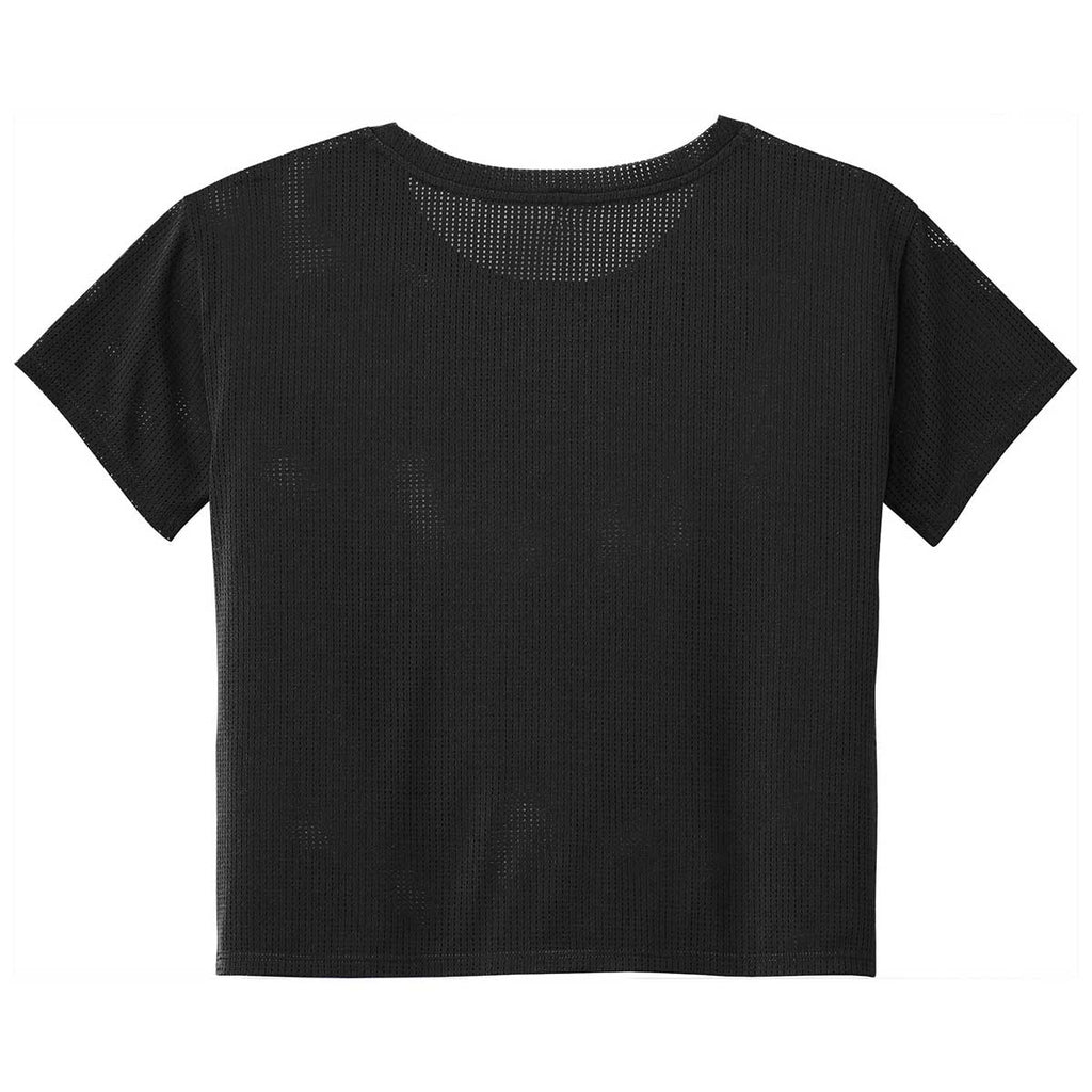 Sport-Tek Women's Black PosiCharge Tri-Blend Wicking Draft Crop Tee