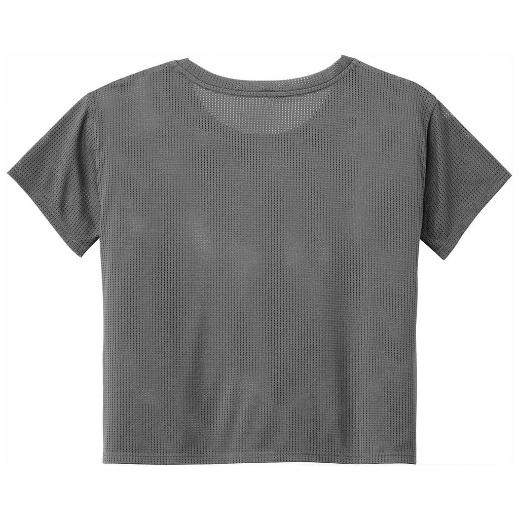 Sport-Tek Women's Dark Grey PosiCharge Tri-Blend Wicking Draft Crop Tee