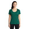 Sport-Tek Women's Marine Green Posi-UV Pro Scoop Neck Tee