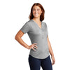 Sport-Tek Women's Light Grey Heather Endeavor Henley