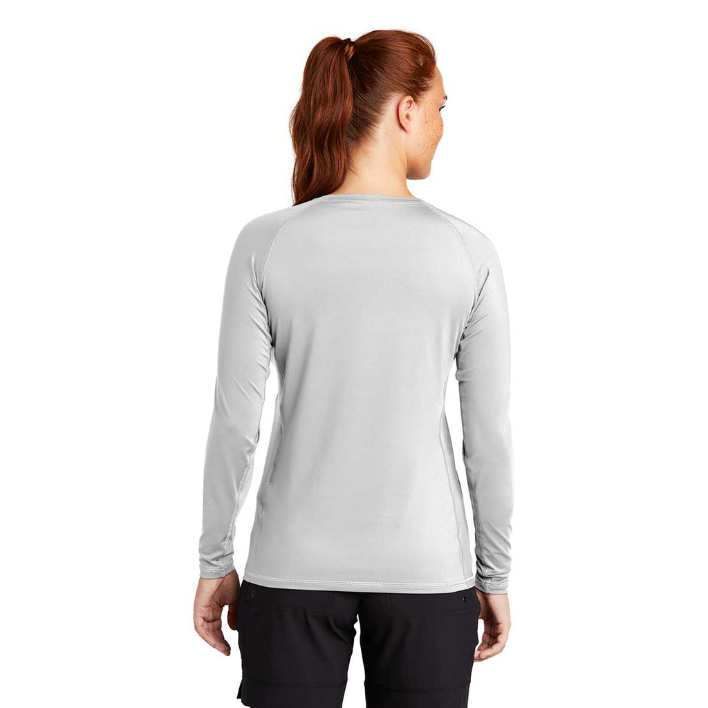 Sport-Tek Women's White Long Sleeve Rashguard Tee