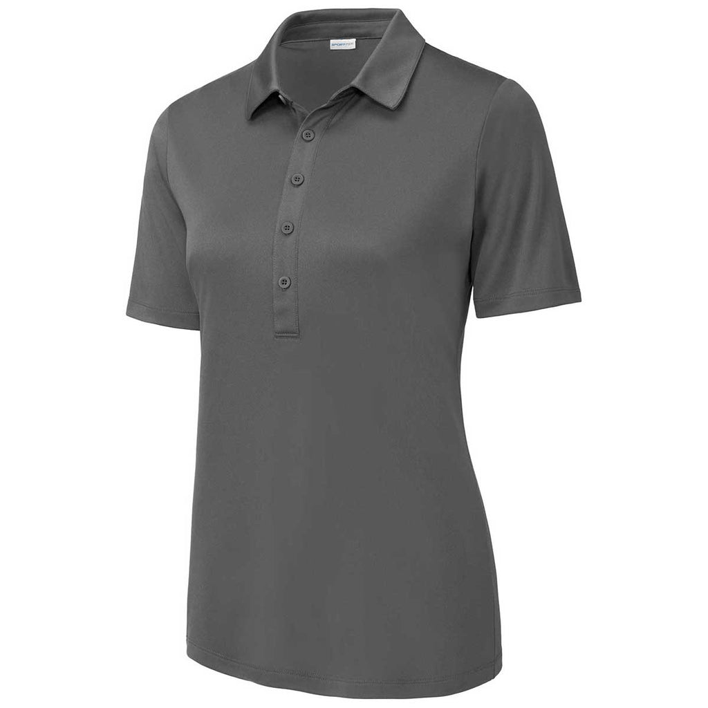 Sport-Tek Women's Dark Smoke Grey Posi-UV Pro Polo