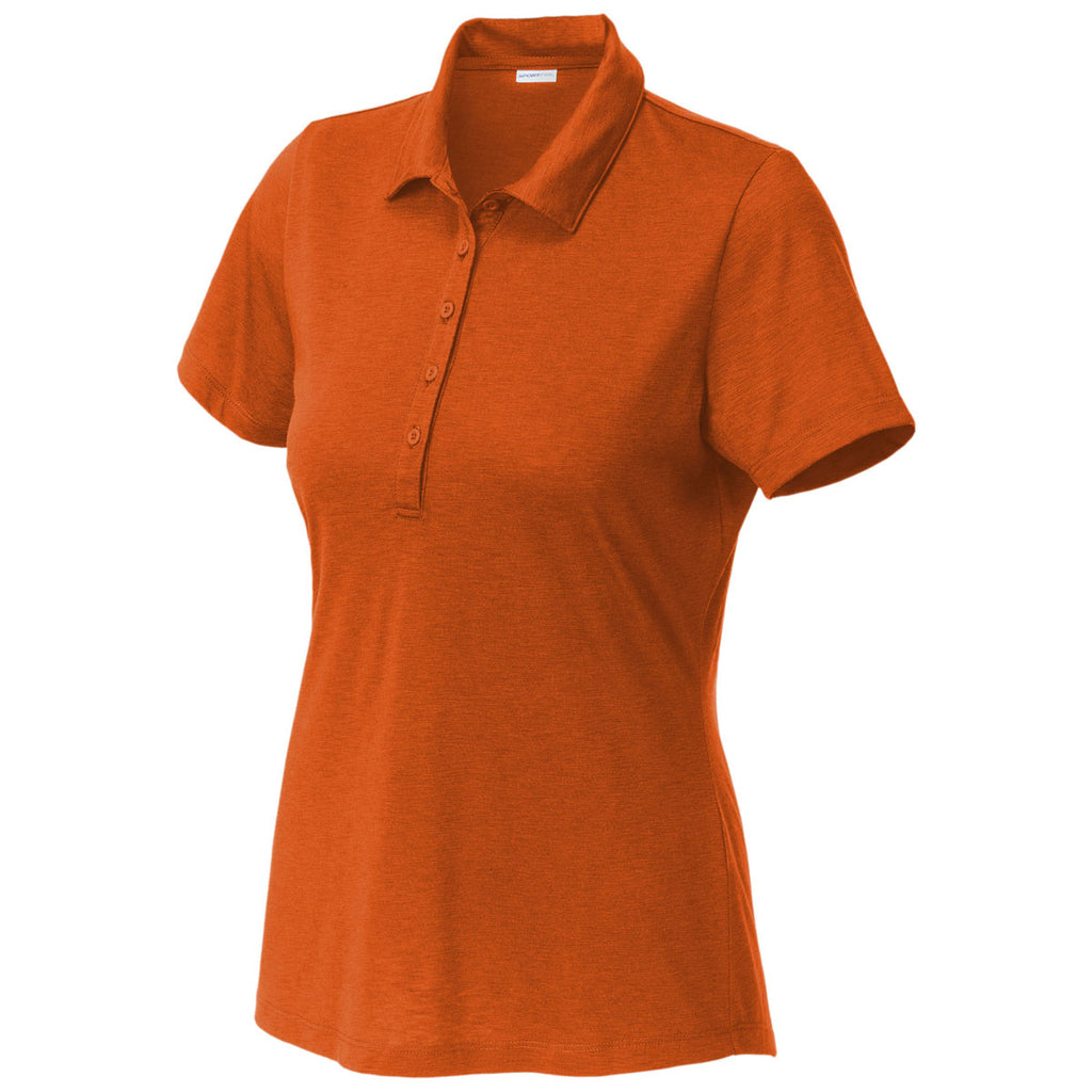 Sport-Tek Women's Texas Orange PosiCharge Strive Polo