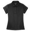 Sport-Tek Women's Black Contrast Stitch Micropique Sport-Wick Polo