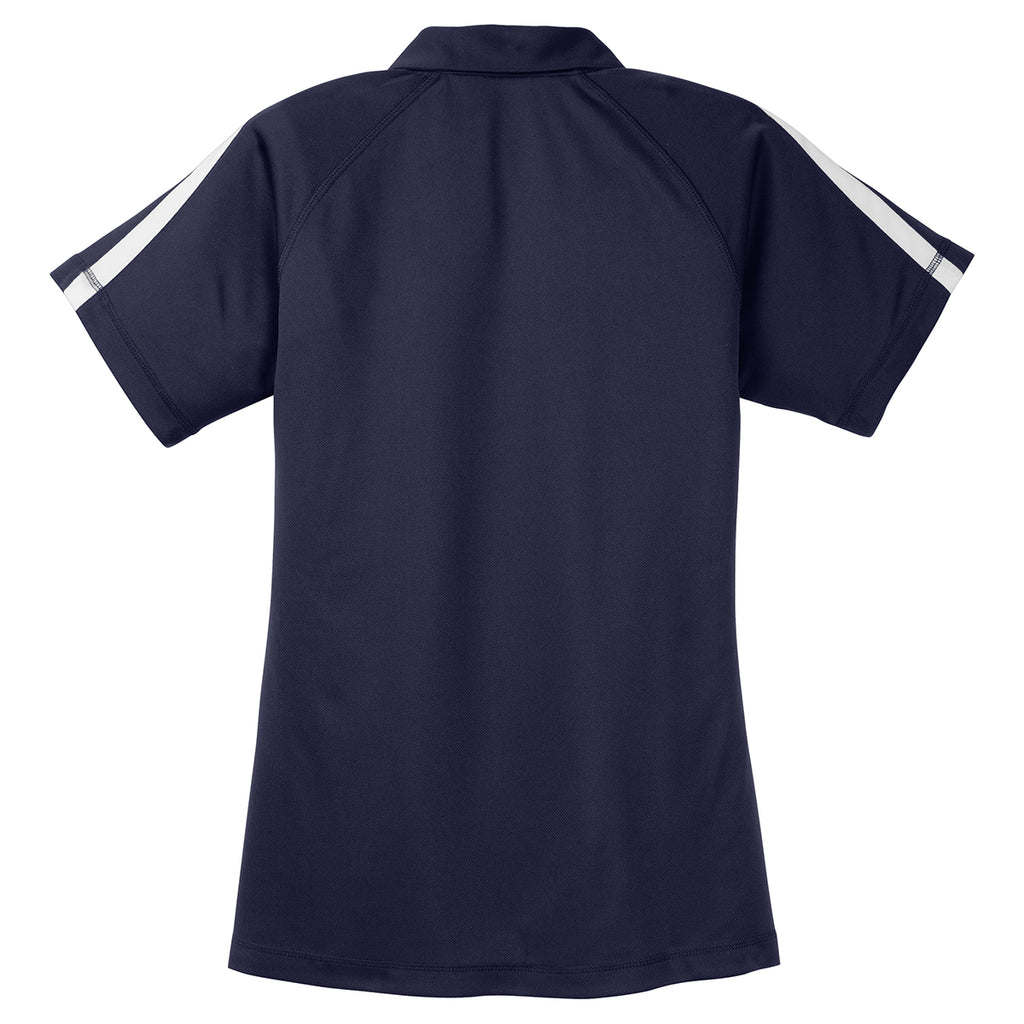 Sport-Tek Women's True Navy PosiCharge Micro-Mesh Colorblock Polo