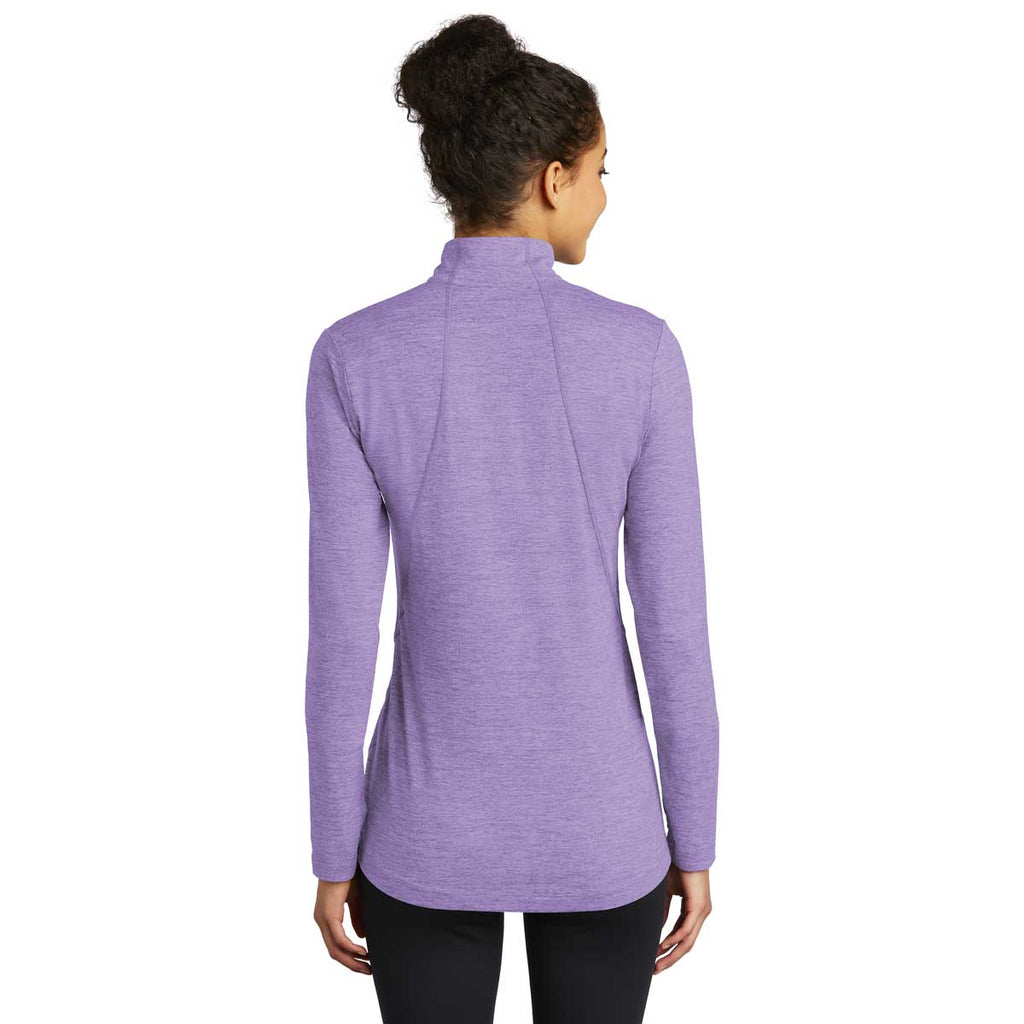 Sport-Tek Women's Hyacinth Heather Exchange 1.5 Long Sleeve Half Zip