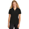 Sport-Tek Women's Black UV Micropique Polo