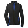 Sport-Tek Women's Black/True Royal Sport-Wick Stretch Contrast Full-Zip Jacket