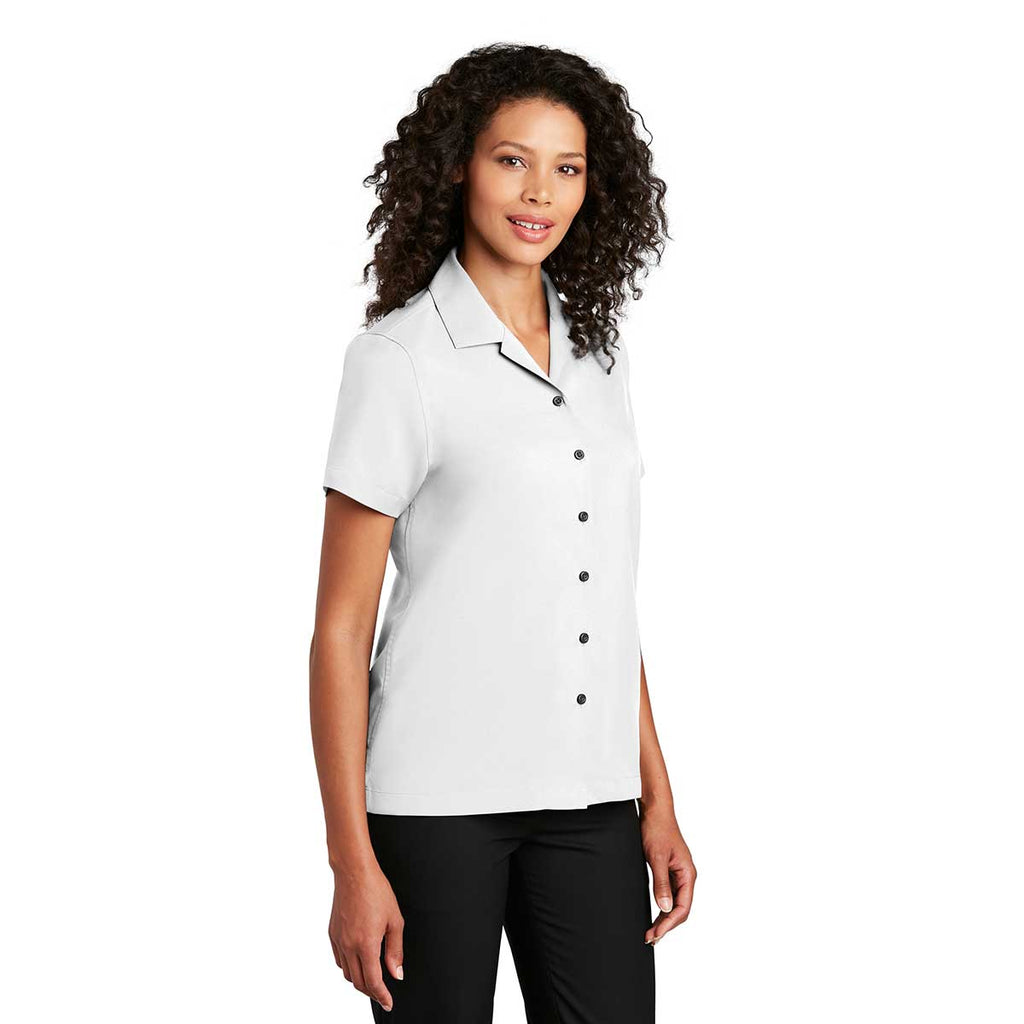 Port Authority Women's White Short Sleeve Performance Staff Shirt