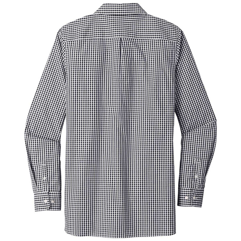 Port Authority Women's Black/White Broadcloth Gingham Easy Care Shirt