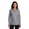 Port Authority Women's Black/White Broadcloth Gingham Easy Care Shirt