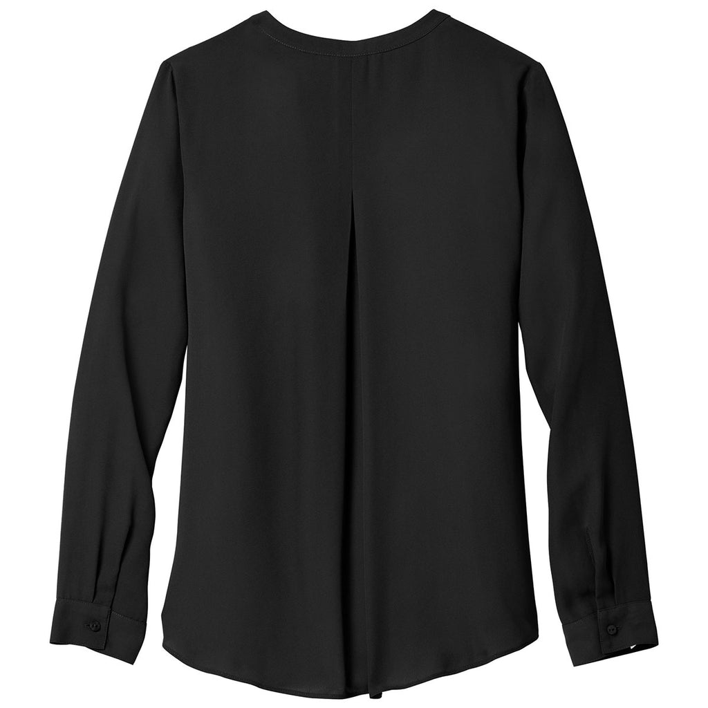 Port Authority Women's Black Wrap Blouse