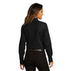 Port Authority Women's Deep Black Long Sleeve SuperPro React