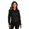 Port Authority Women's Deep Black Long Sleeve SuperPro React