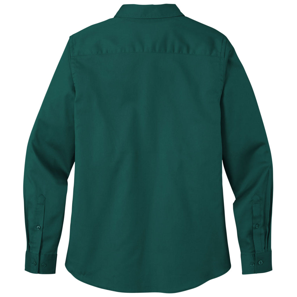 Port Authority Women's Marine Green Long Sleeve SuperPro React