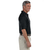 Harriton Men's Black Tall 6 oz. Ringspun Cotton Pique Short-Sleeve Polo