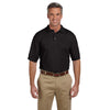 Harriton Men's Black 5 oz. Blend-Tek Polo