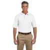 Harriton Men's White 5 oz. Blend-Tek Polo