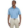 Harriton Men's Light Blue 4 oz. Polytech Polo