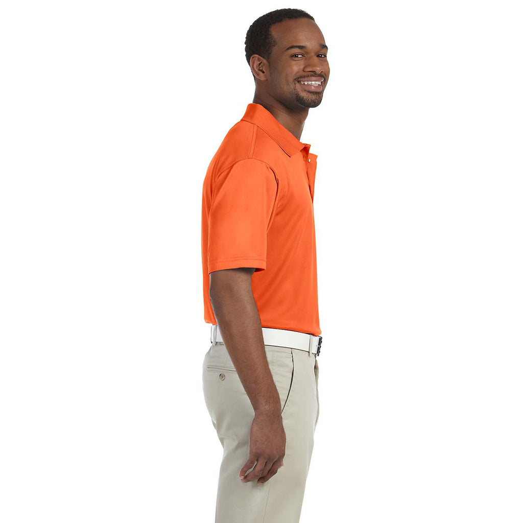 Harriton Men's Team Orange 4 oz. Polytech Polo