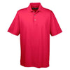 Harriton Men's Red Advantage IL Snap Placket Performance Polo