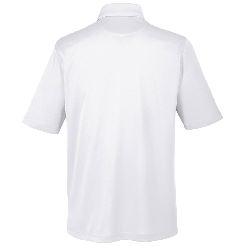 Harriton Men's White Advantage Snag Protection Plus Pocket Polo