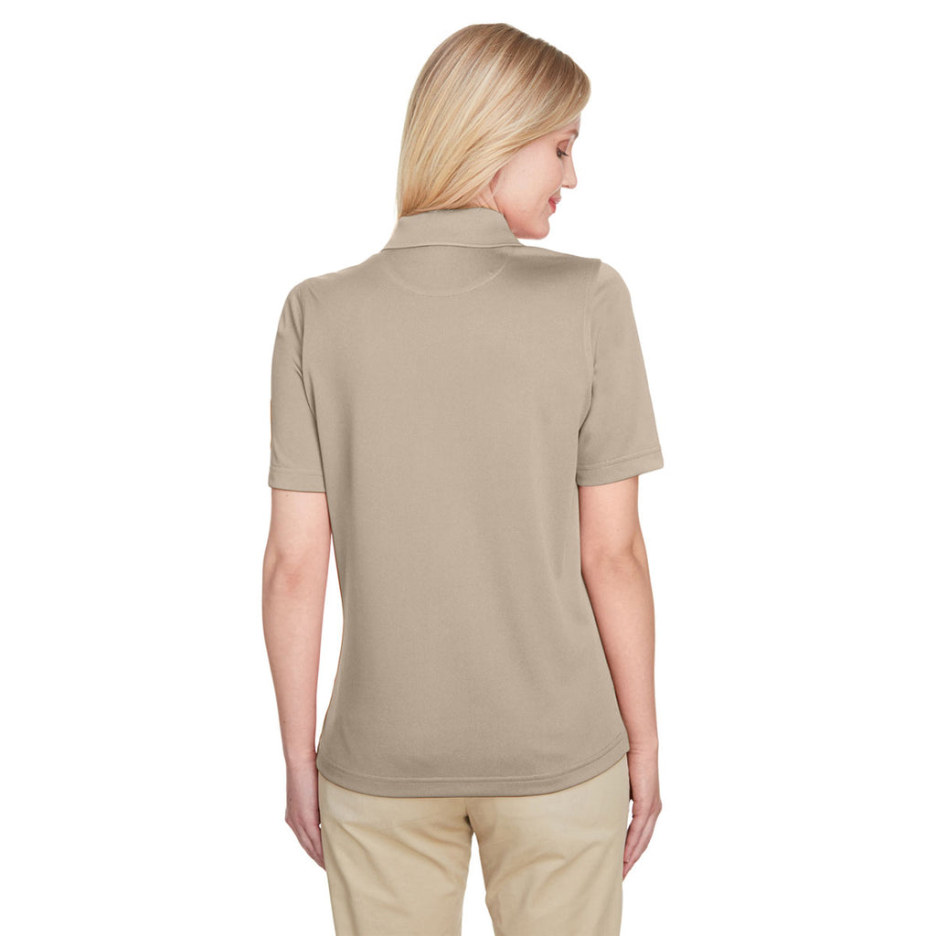 Harriton Women's Khaki Advantage Snag Protection Plus Polo