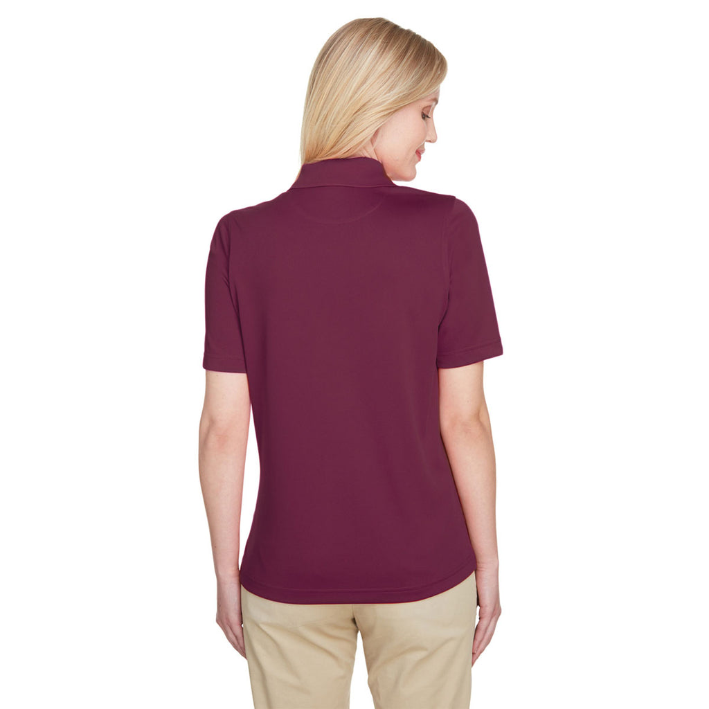 Harriton Women's Maroon Advantage Snag Protection Plus Polo