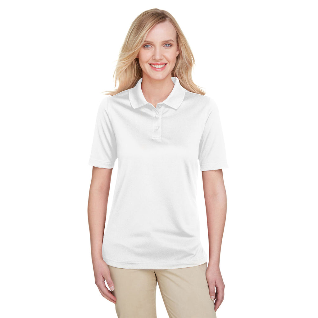 Harriton Women's White Advantage Snag Protection Plus Polo