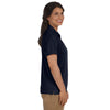 Harriton Women's Navy Micro-Pique Polo