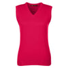 Harriton Women's Red Pilbloc V-Neck Sweater Vest