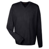 Harriton Men's Black Pilbloc V-Neck Sweater