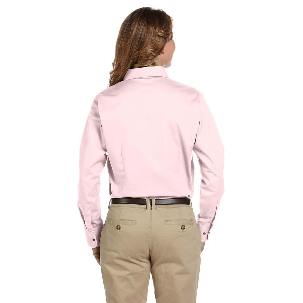 Harriton Women's Blush Easy Blend Long-Sleeve Twill Shirt with Stain-Release