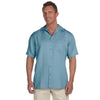 Harriton Men's Cloud Blue Bahama Cord Camp Shirt