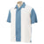 Harriton Men's Cloud Blue/Creme Two-Tone Bahama Cord Camp Shirt