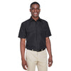 Harriton Men's Black Key West Short-Sleeve Performance Staff Shirt