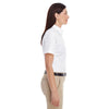 Harriton Women's White Short-Sleeve Oxford with Stain-Release