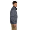 Harriton Men's Graphite/Black Fleece-Lined Nylon Jacket