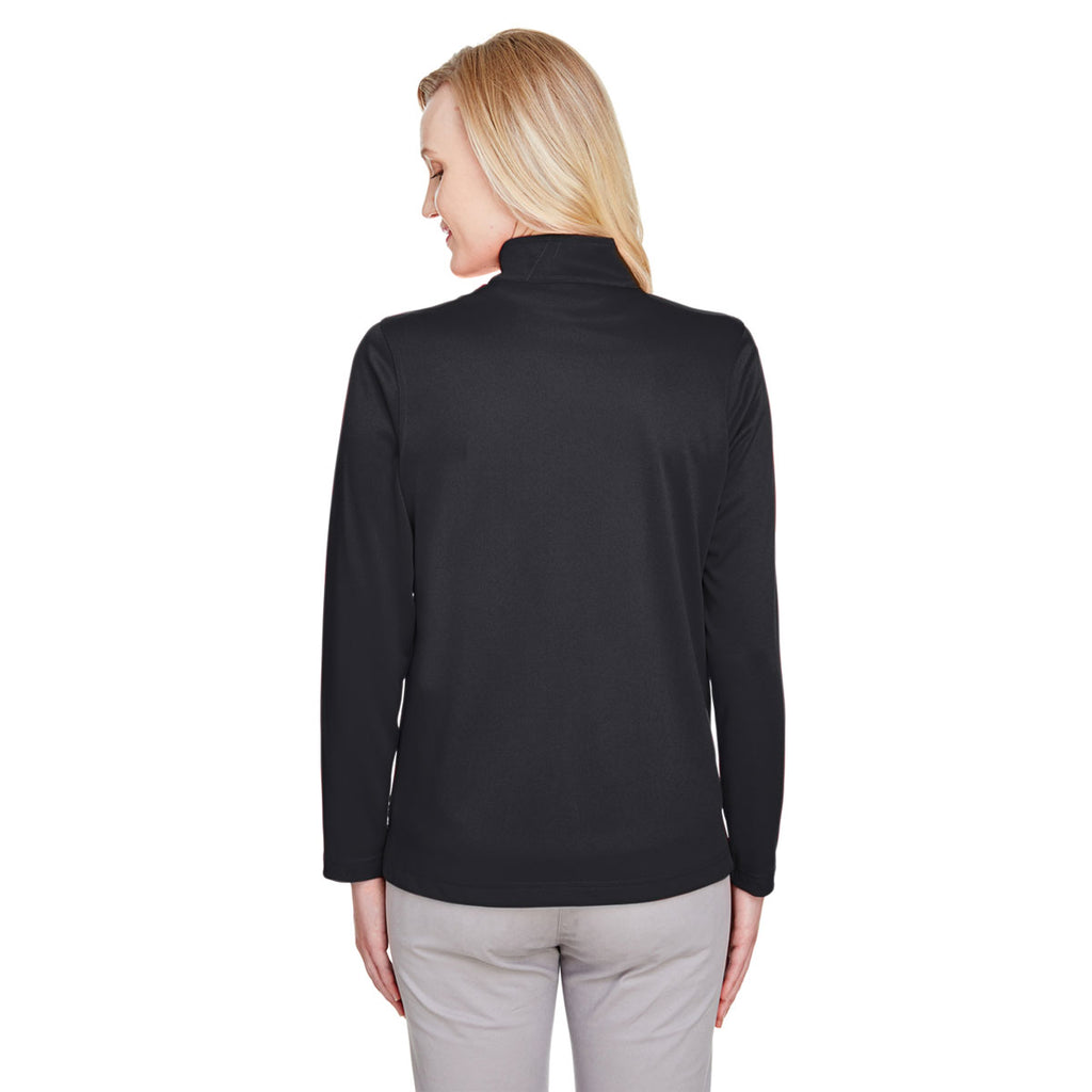 Harriton Women's Black Advantage Snag Protection Plus Quarter-Zip