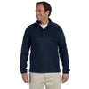 Harriton Men's Navy 8 oz. Quarter-Zip Fleece Pullover