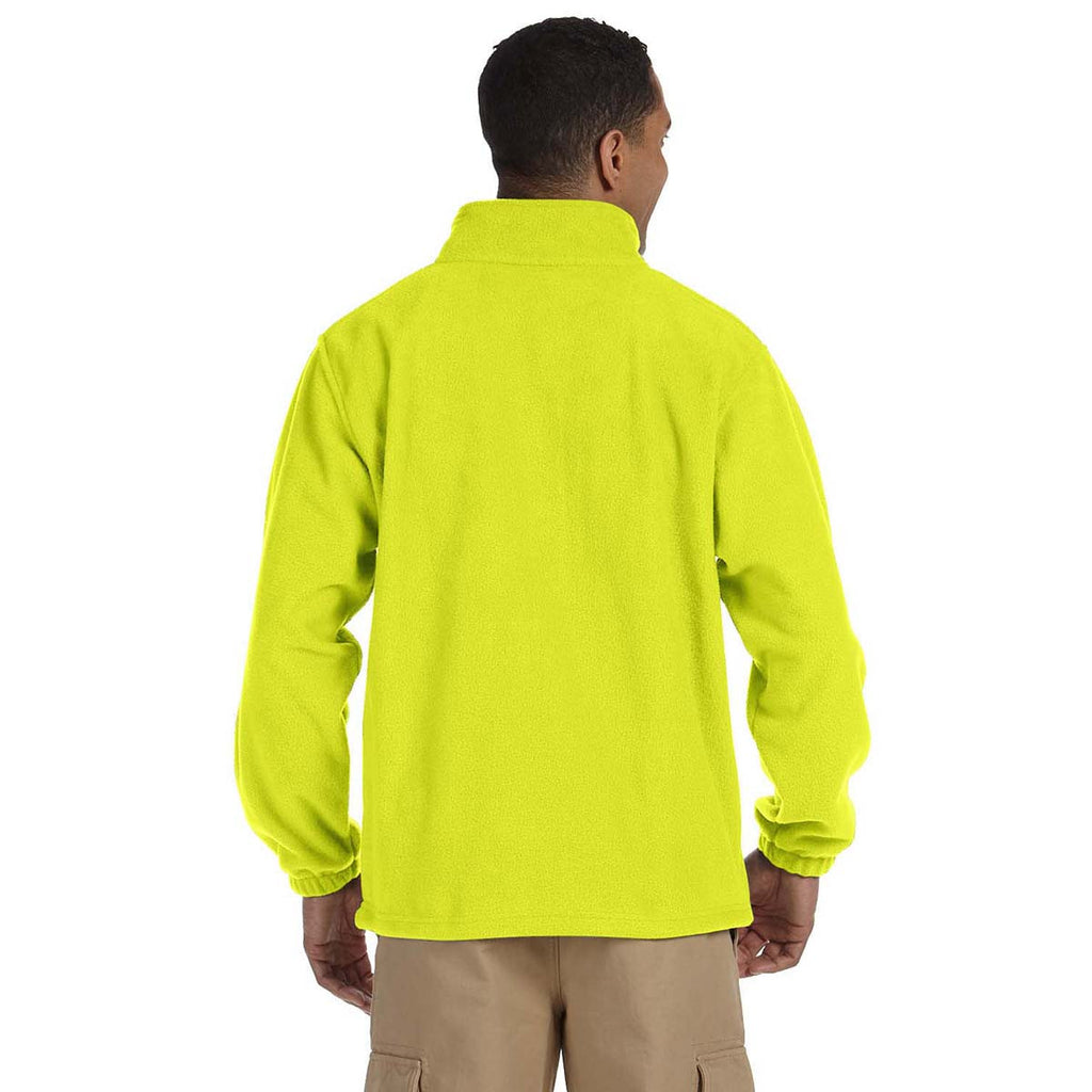 Harriton Men's Safety Yellow 8 oz. Full-Zip Fleece