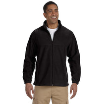 Harriton Men's Black Tall 8 oz. Full-Zip Fleece
