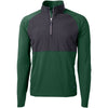 Cutter & Buck Men's Hunter/Black Adapt Eco Knit Hybrid Recycled Quarter Zip