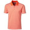 Cutter & Buck Men's College Orange Forge Polo Tonal Stripe Tailored Fit