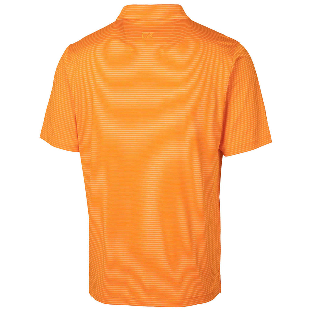 Cutter & Buck Men's Orange Burst Forge Polo Pencil Stripe