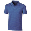 Cutter & Buck Men's Tour Blue Forge Polo Pencil Stripe Tailored Fit