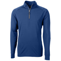 Cutter & Buck Men's Tour Blue Adapt Eco Knit Stretch Recycled Quarter Zip Pullover