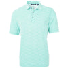 Cutter & Buck Men's Fresh Mint Virtue Eco Pique Botanical Print Recycled Polo