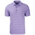 Cutter & Buck Men's College Purple Heather Forge Eco Heather Stripe Stretch Recycled Polo